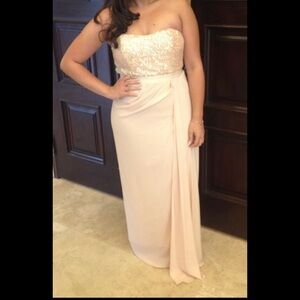 badgley mischka -Elegant Pink Sequin Gown